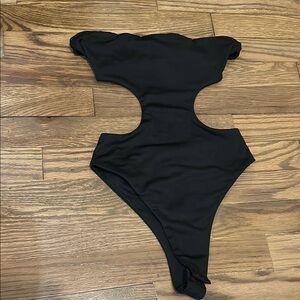 White Fox Criss Cross Back Bodysuit